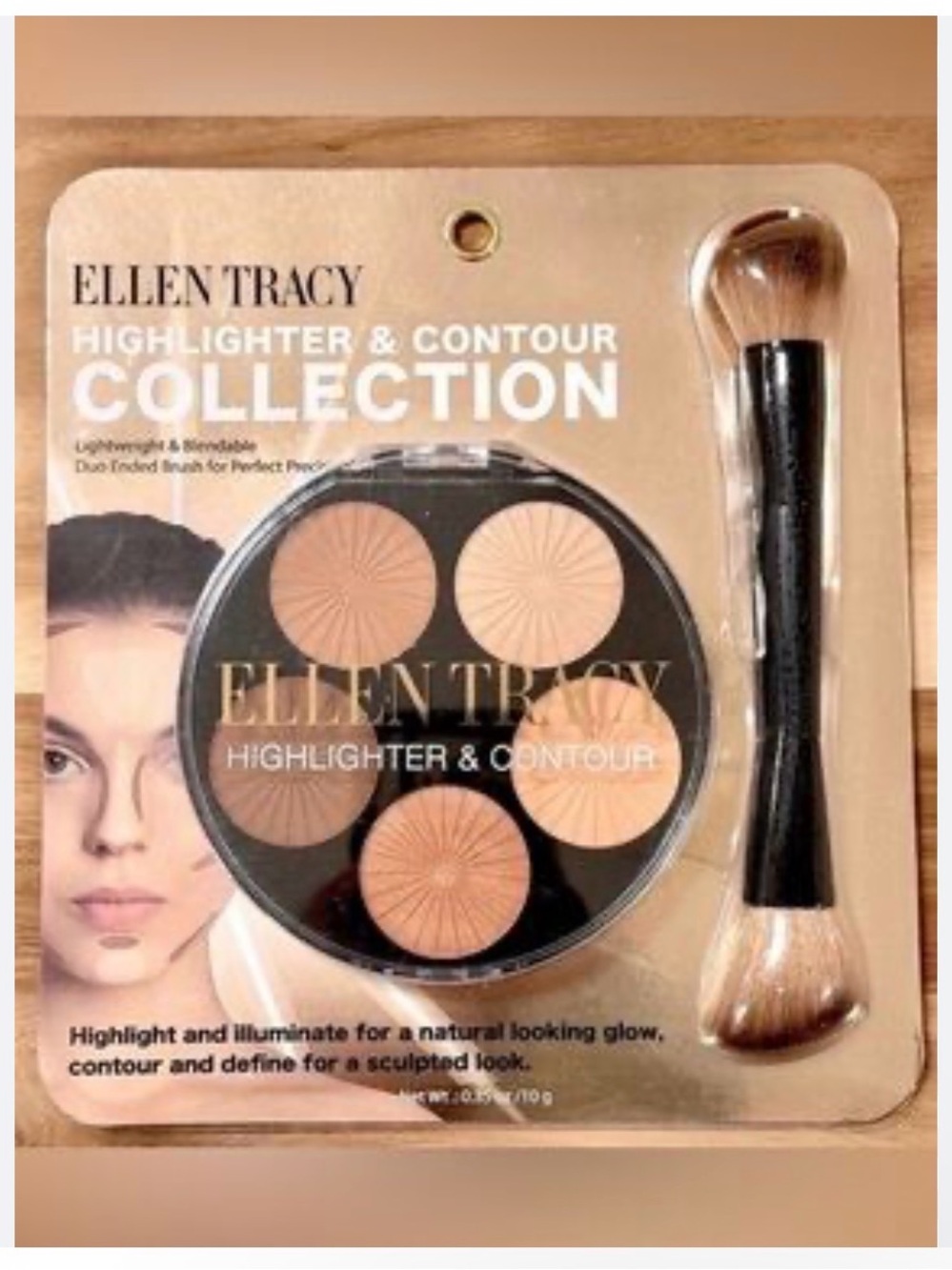 Ellen Tracy Highlighter & Contour Collection - Neutral Brown & Cream Shades